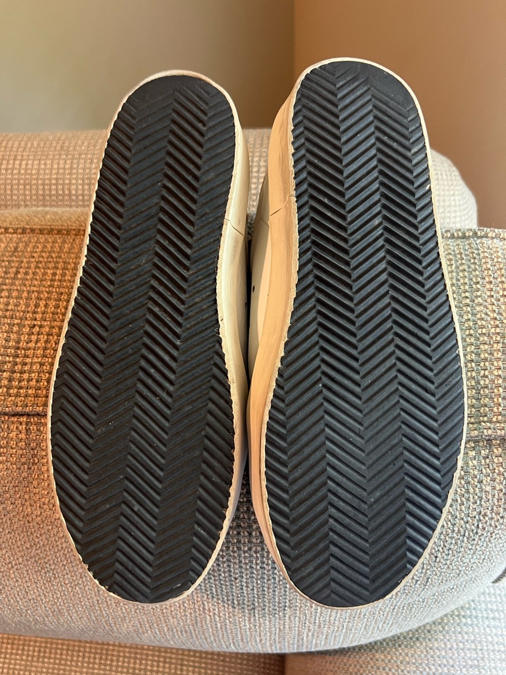 Golden Goose White Leather Superstar Sneakers with Gray Star - Picture 4 of 8